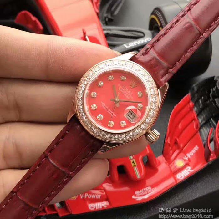 ROLEX勞力士 最新上市 Rolex淑女系列 珍珠貝母錶盤 環繞璀璨鑽石 進口6t51機芯 深度防水 女士腕表  wssb4501